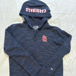 Genuine New Era STL Cardinals Blue Zip-Up Sweatshirt